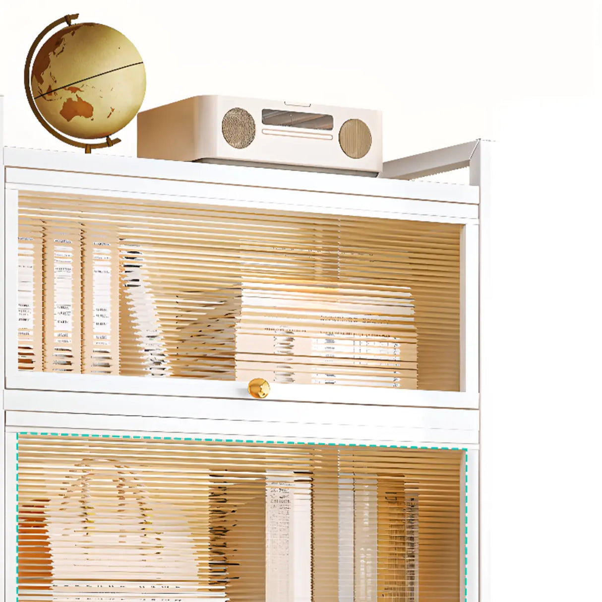 Fashion Steel Closed Rectangular Clear Door Bookcase Image - 22