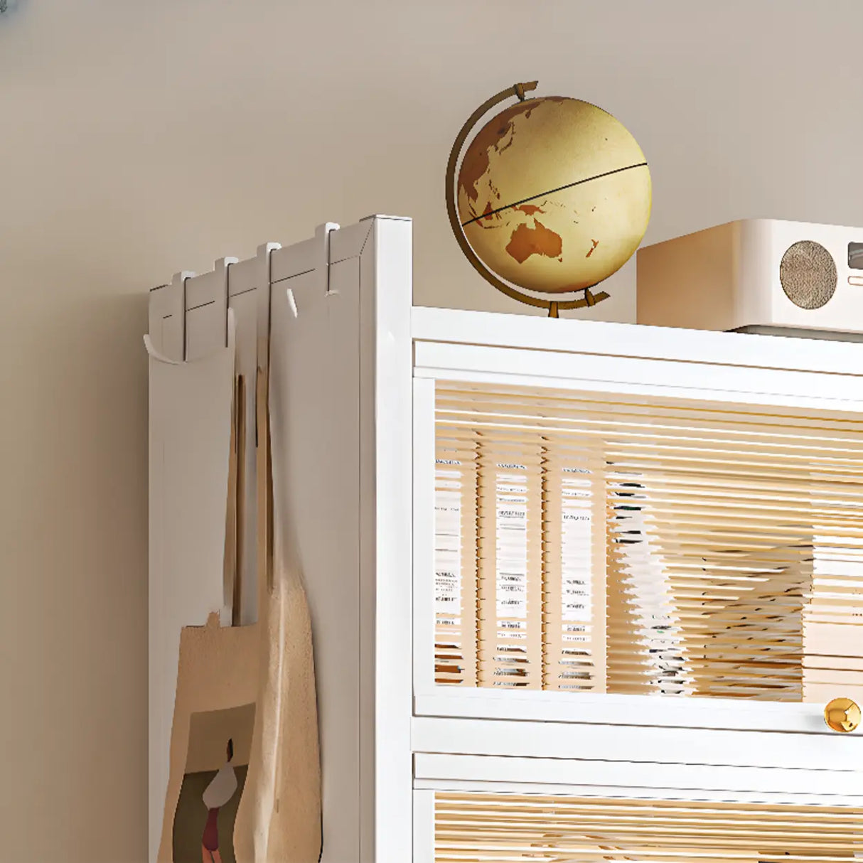 Fashion Steel Closed Rectangular Clear Door Bookcase Image - 23