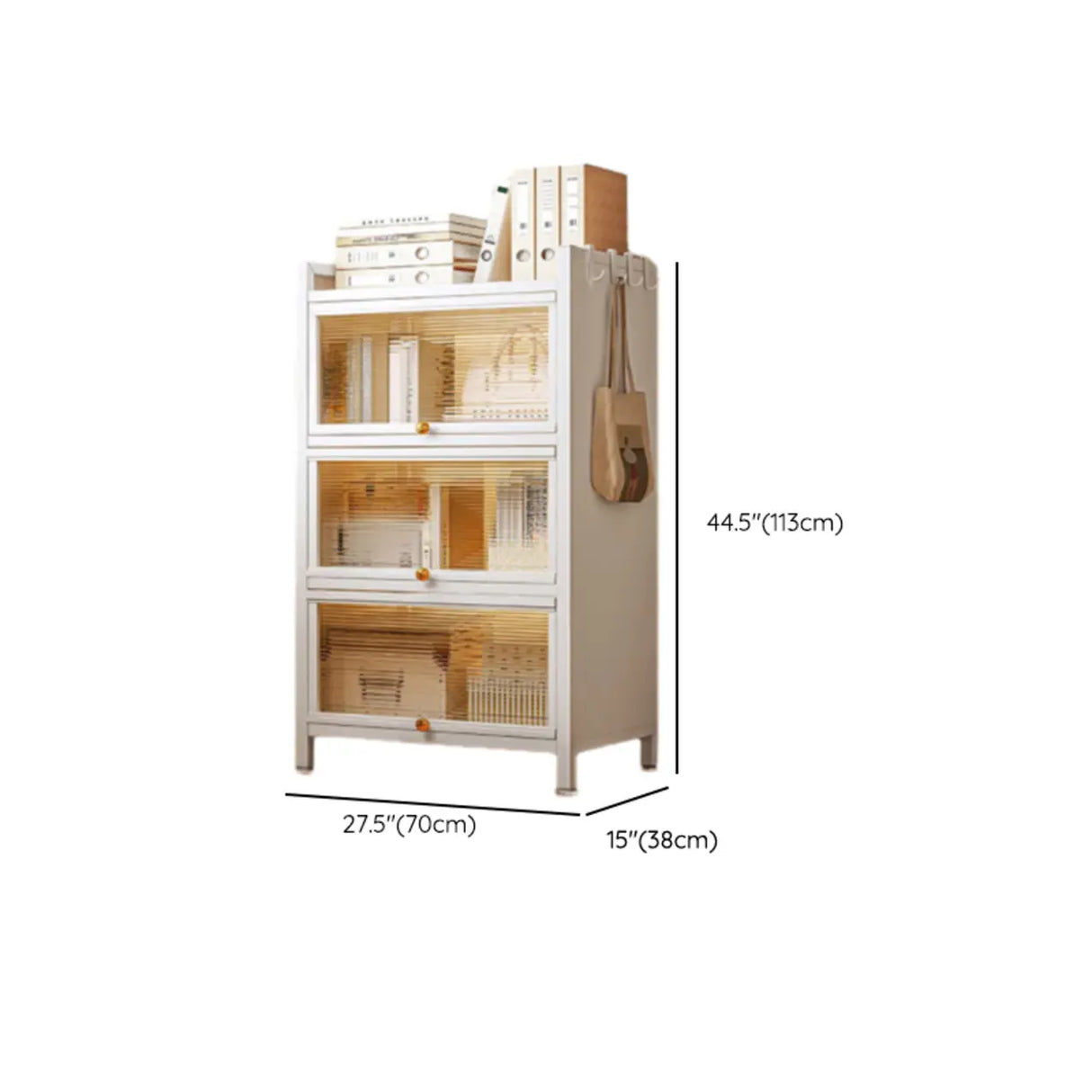 Fashion Steel Closed Rectangular Clear Door Bookcase Image - 28