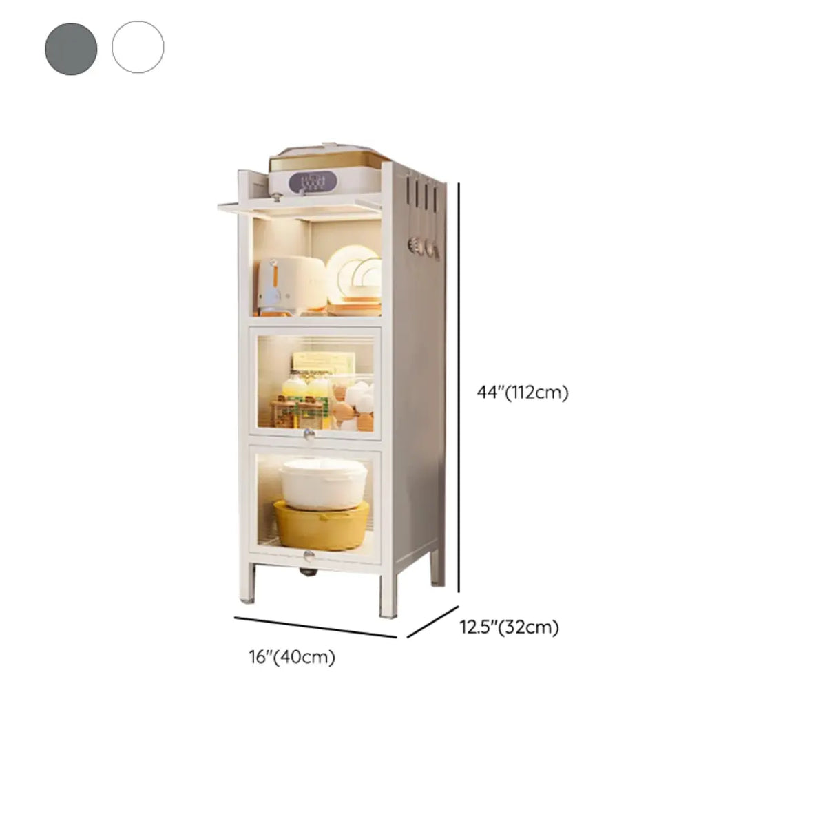 Fashion Steel Closed Rectangular Clear Door Bookcase Image - 32