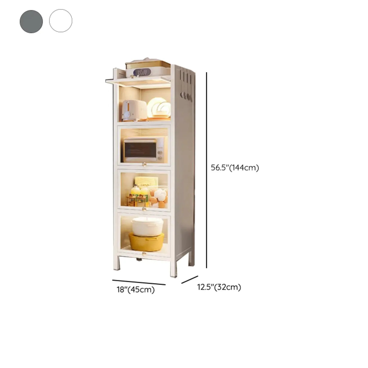 Fashion Steel Closed Rectangular Clear Door Bookcase Image - 33