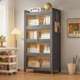 Fashion Steel Closed Rectangular Clear Door Bookcase Image - 8