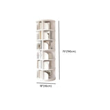 Fashion Swivel Round White Revolver Organizer Bookshelf Image - 17