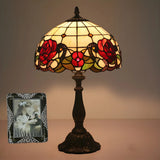 Fashion Tiffany Glass Shade Dragonfly Decor Table Lamp Image - 11