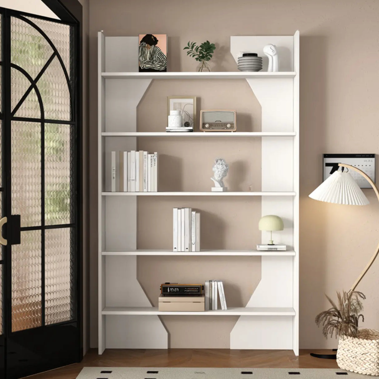 Fashion Vertical Rectangular Wooden Bookshelf Black Image - 14