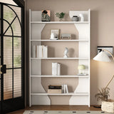 Fashion Vertical Rectangular Wooden Bookshelf Black Image - 15