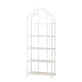 Fashionable Arched Iron Open Etagere Display Bookcase Image - 2