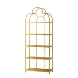 Fashionable Arched Iron Open Etagere Display Bookcase Image - 3