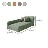 Fashionable Beige Premium Velvet Right-Arm Chaise #size