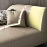 Fashionable Beige Premium Velvet Right-Arm Chaise Image - 6