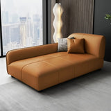 Fashionable Beige Premium Velvet Right-Arm Chaise Image - 9