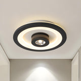 Fashionable Black Square LED Flush Mount Ceiling Light Image - 10