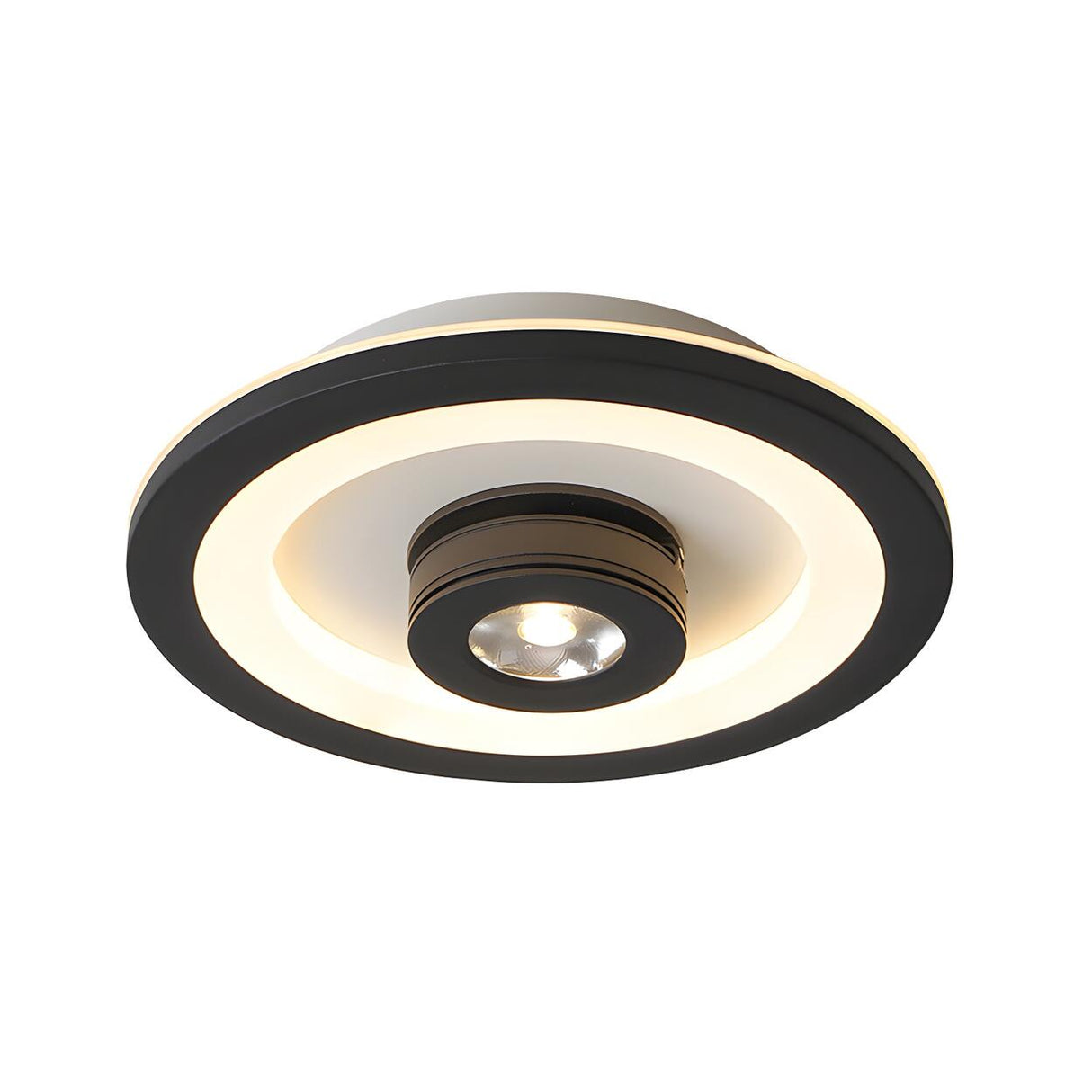 Fashionable Black Square LED Flush Mount Ceiling Light Image - 11