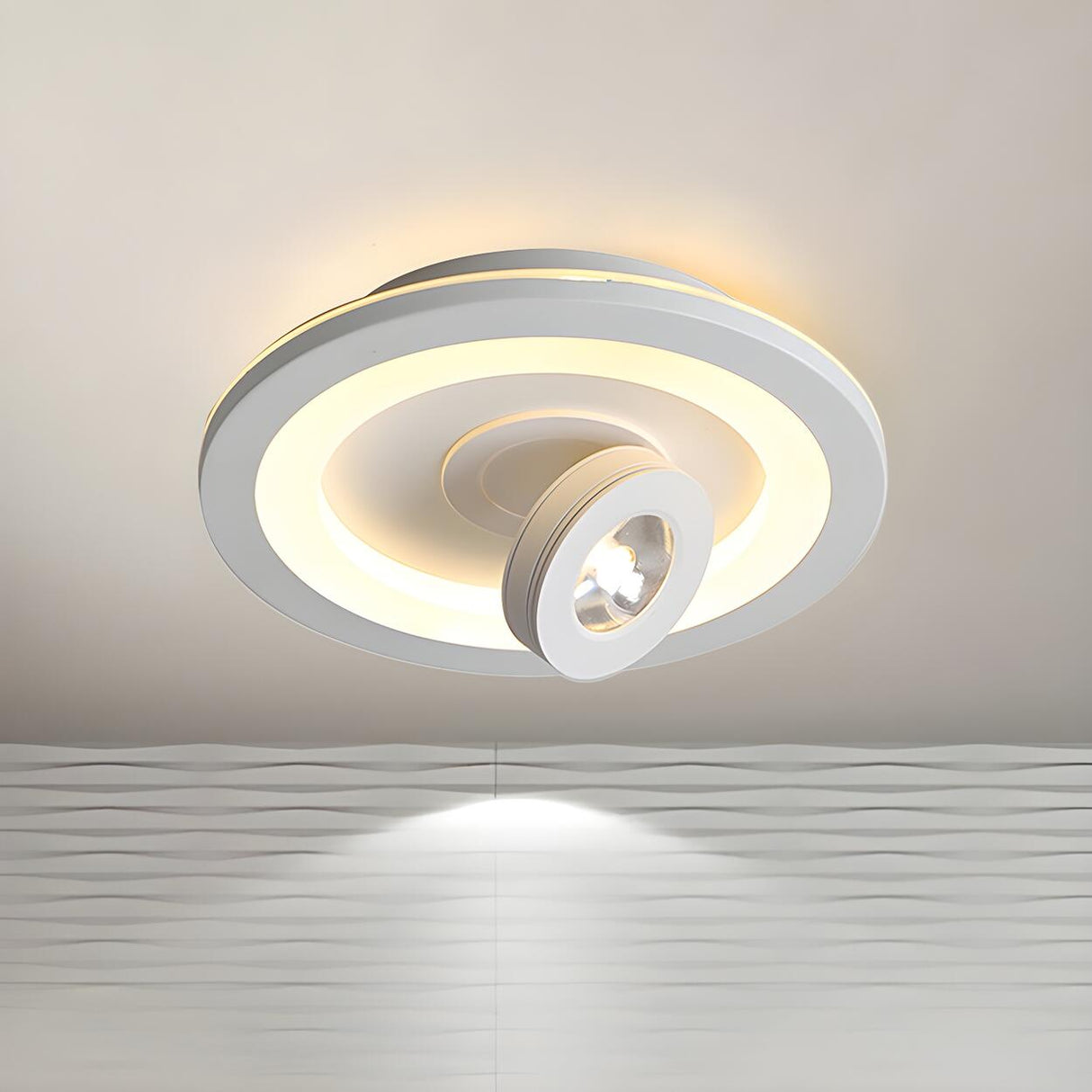 Fashionable Black Square LED Flush Mount Ceiling Light Image - 3