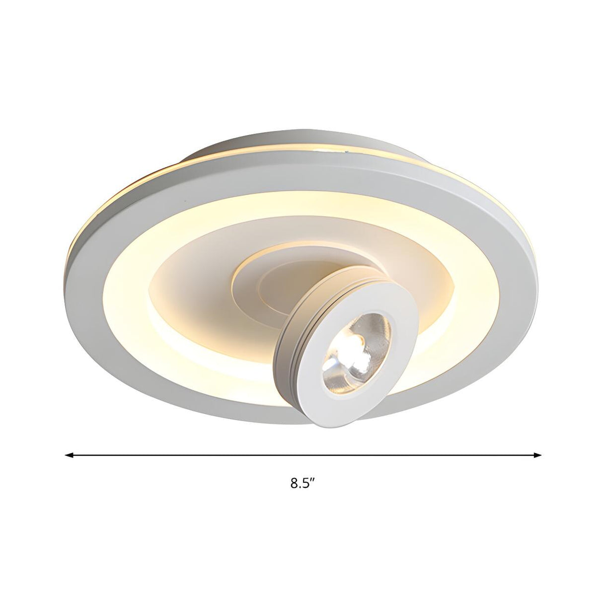 Fashionable Black Square LED Flush Mount Ceiling Light Image - 5