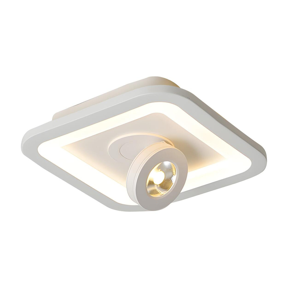 Fashionable Black Square LED Flush Mount Ceiling Light Image - 7