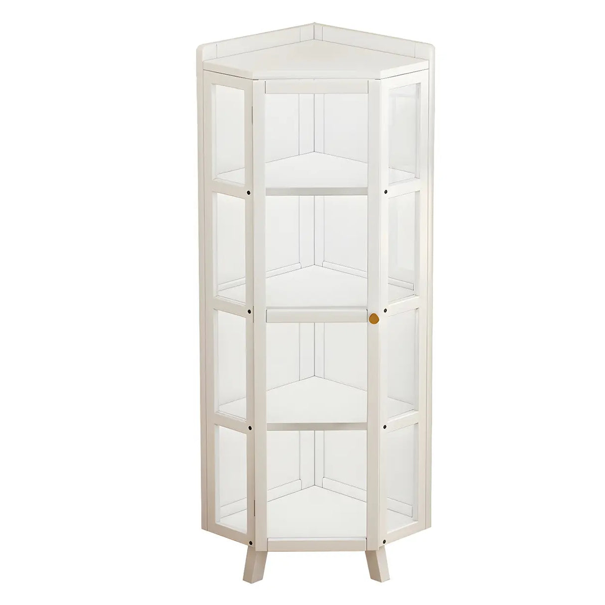 Fashionable Diamond Bamboo Corner Display Cabinets Image - 5