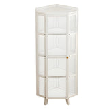 Fashionable Diamond Bamboo Corner Display Cabinets Image - 5