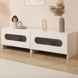 Fashionable Rectangle Black Wooden Cabinet TV Stand Image - 12