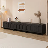 Fashionable Rectangle Black Wooden Cabinet TV Stand Image - 13
