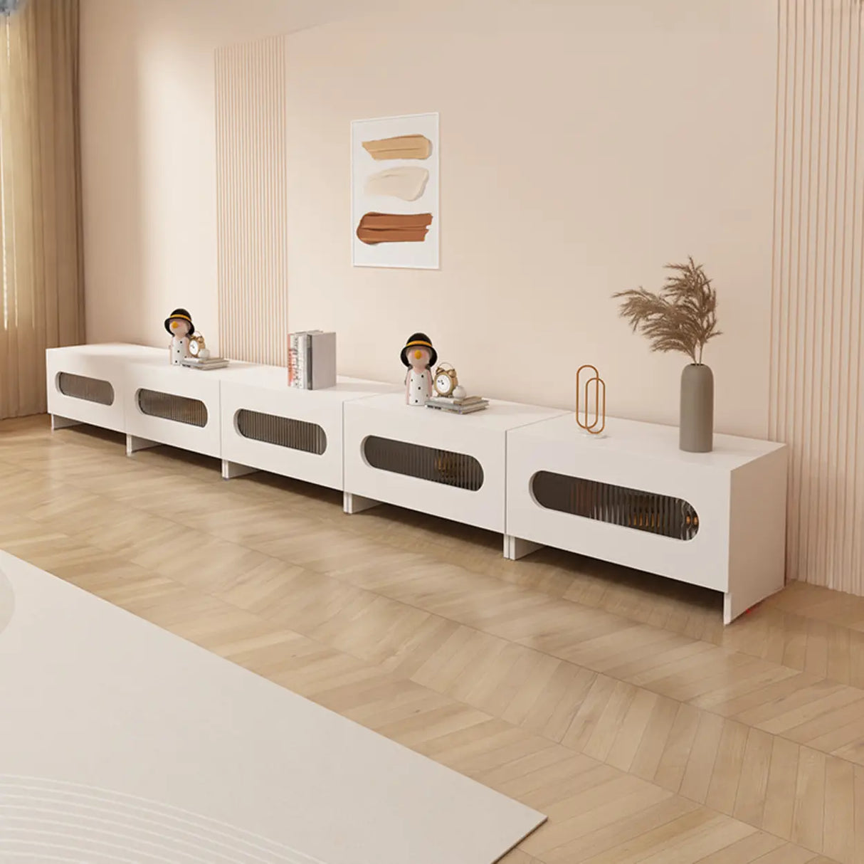 Fashionable Rectangle Black Wooden Cabinet TV Stand Image - 22