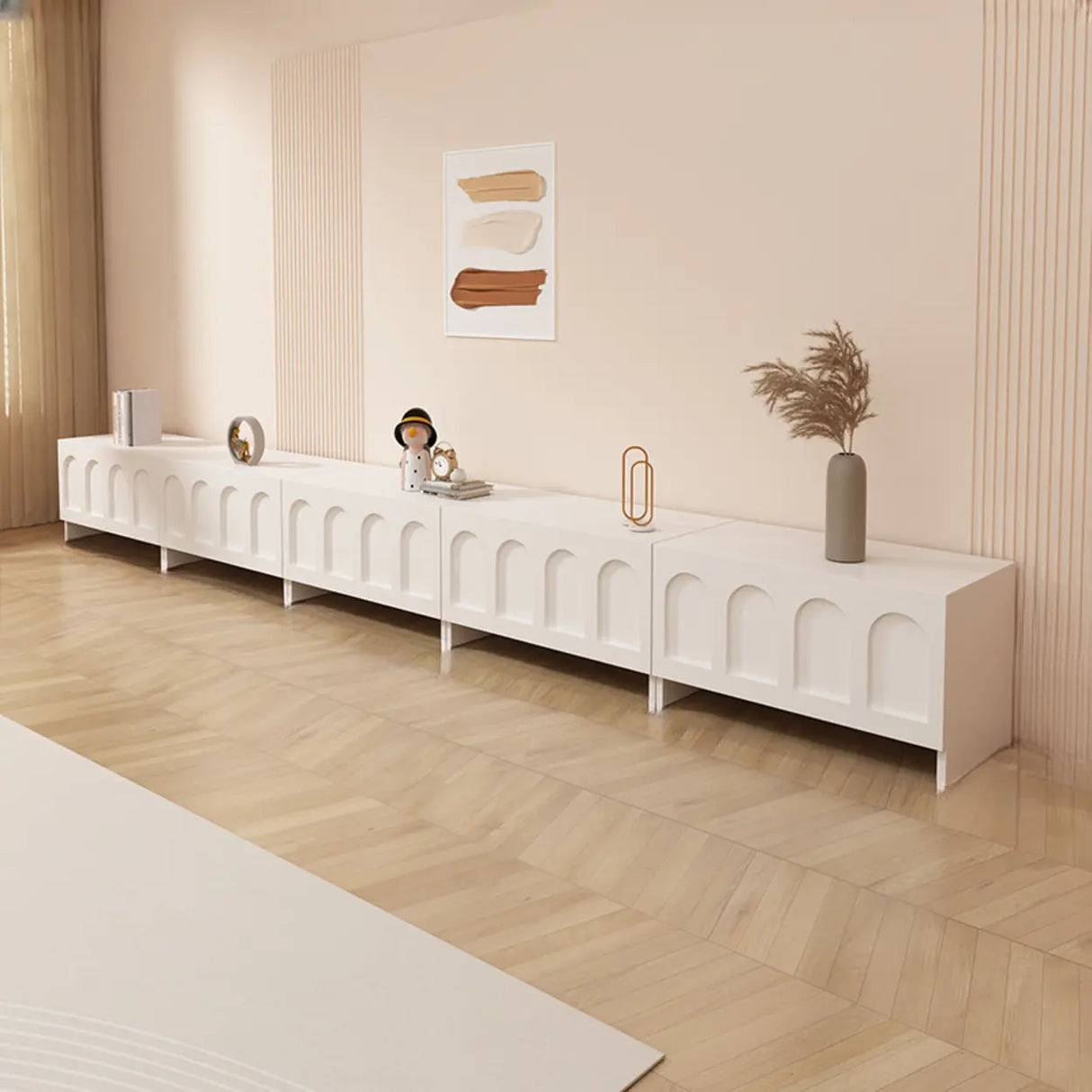 Fashionable Rectangle Black Wooden Cabinet TV Stand Image - 23