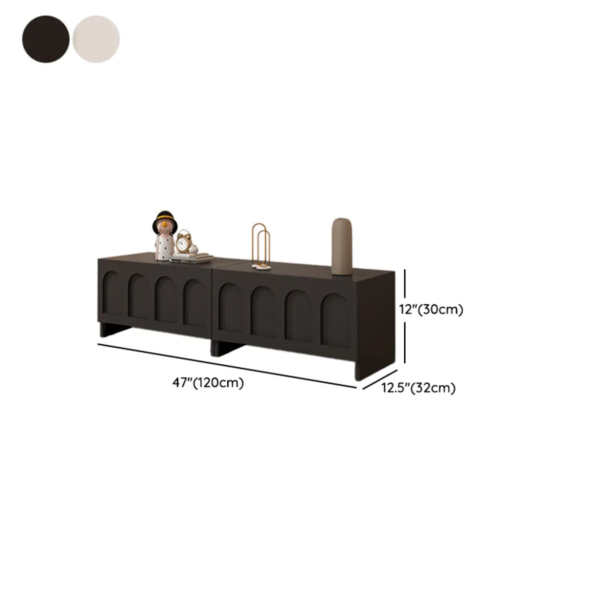 Fashionable Rectangle Black Wooden Cabinet TV Stand Image - 26