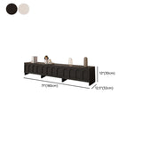Fashionable Rectangle Black Wooden Cabinet TV Stand Image - 28