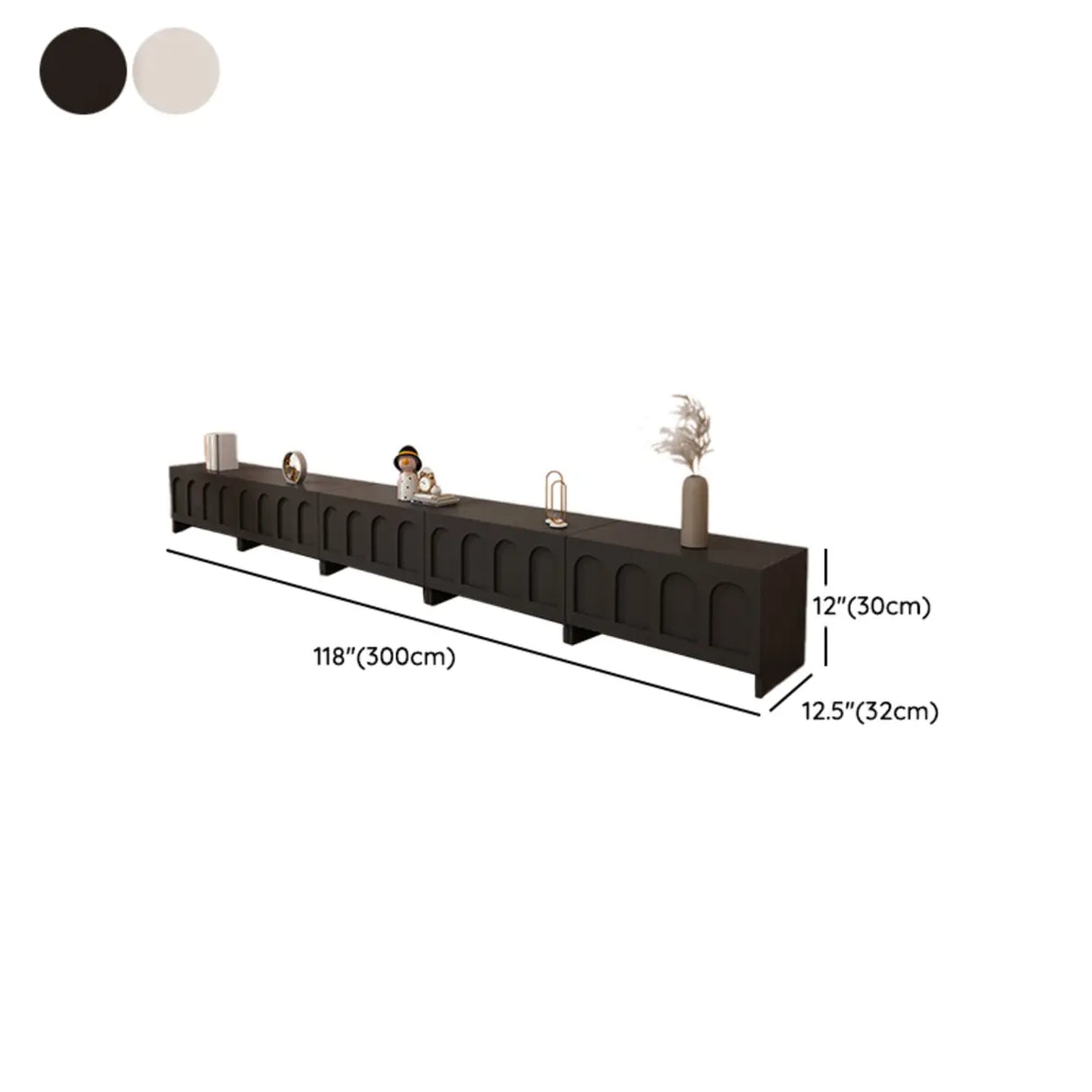 Fashionable Rectangle Black Wooden Cabinet TV Stand Image - 32