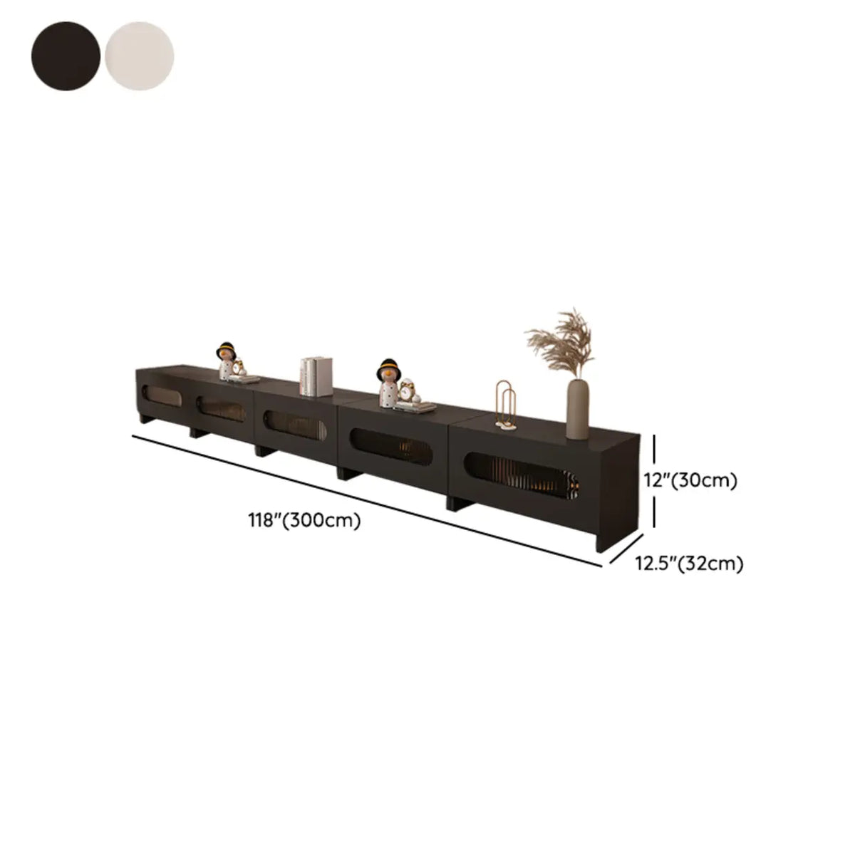 Fashionable Rectangle Black Wooden Cabinet TV Stand Image - 33