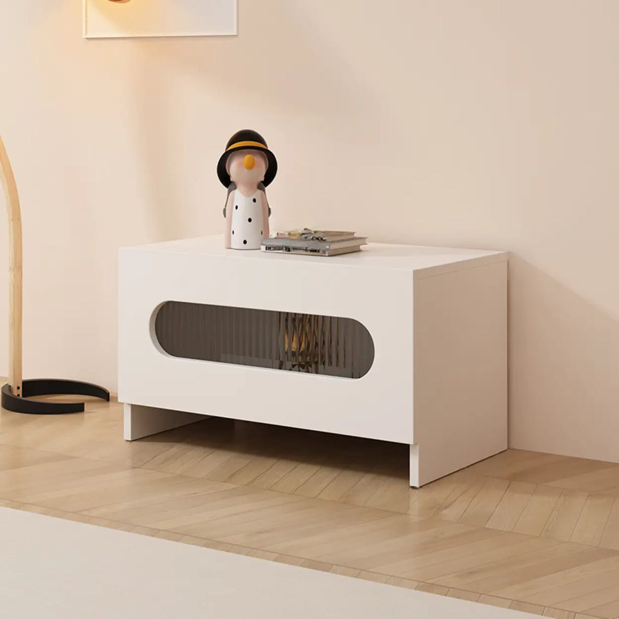 Fashionable Rectangle Black Wooden Cabinet TV Stand Image - 5