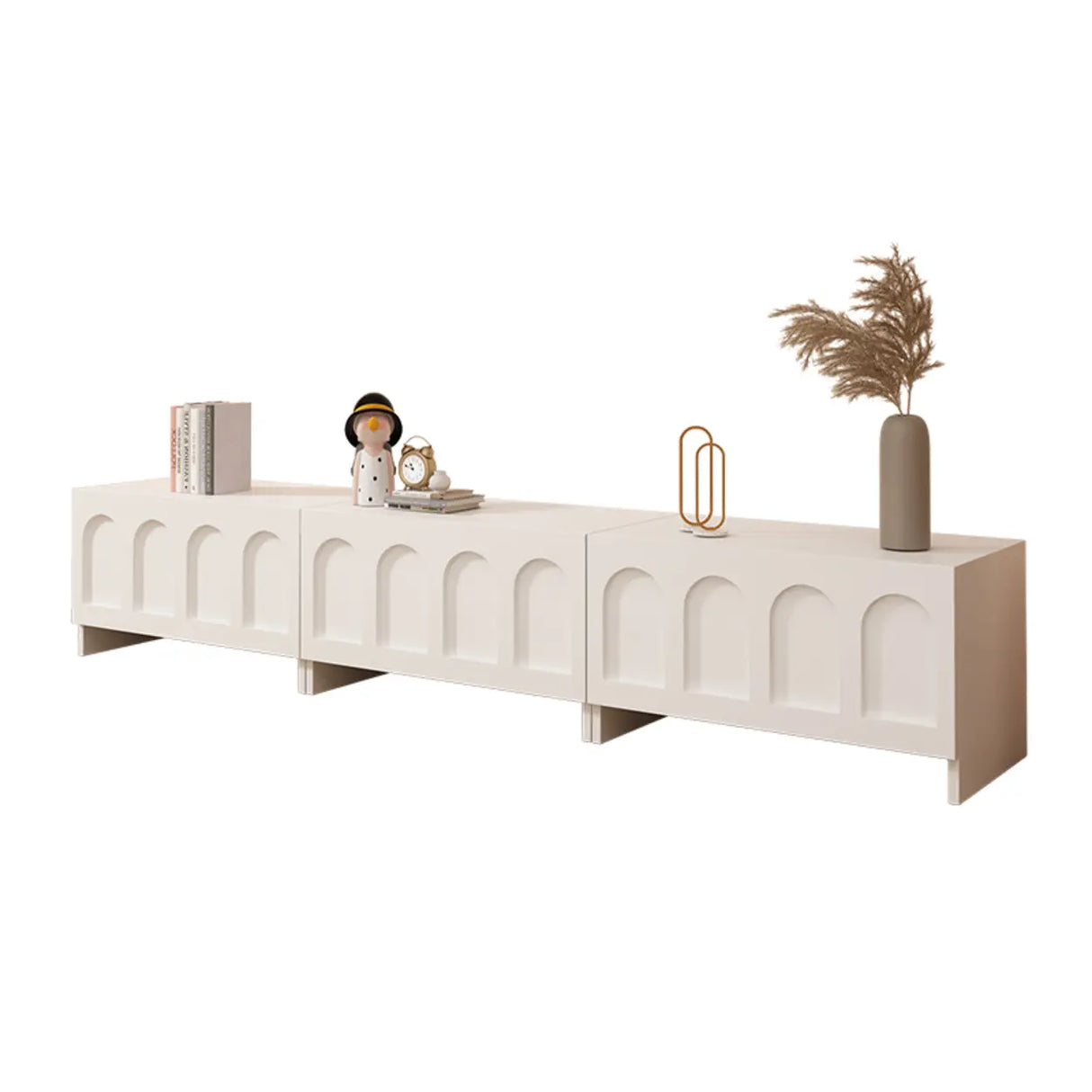 Fashionable Rectangle Black Wooden Cabinet TV Stand Image - 9