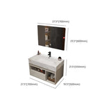 Faucets and Sink Sintered Stone Bathroom Vanity with Mirror #size