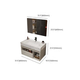 Faucets and Sink Sintered Stone Bathroom Vanity with Mirror Image - 21