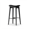 Faux Leather Counter Stool with Footrest and Wood Frame Image - 11
