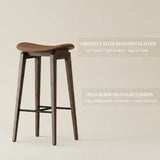 Faux leather counter stool graphic showing stain-resistant upholstery, high-rebound foam cushioning and a wood frame