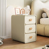 Faux Leather Countertop Kids Nightstand with Drawers Image - 11