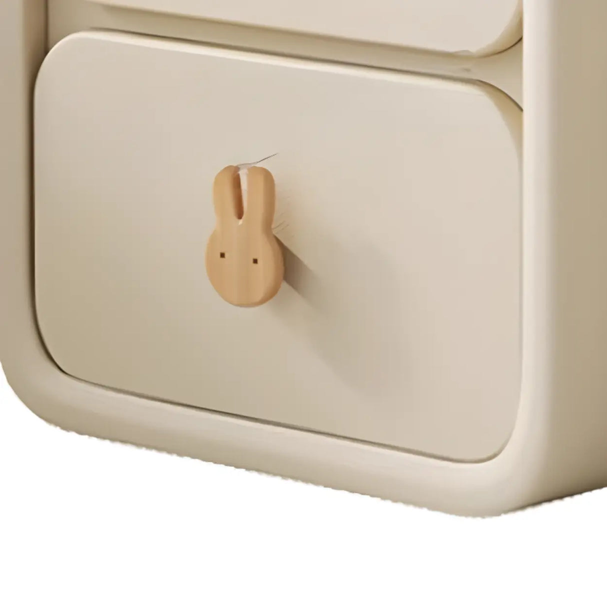 Faux Leather Countertop Kids Nightstand with Drawers Image - 12