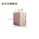 Faux Leather Countertop Kids Nightstand with Drawers #size