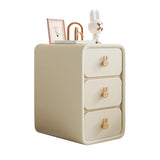 Faux Leather Countertop Kids Nightstand with Drawers Image - 1