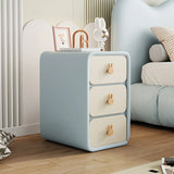 Faux Leather Countertop Kids Nightstand with Drawers Image - 5