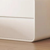 Faux Leather Countertop Wood Frame Drawers Nightstand Image - 10