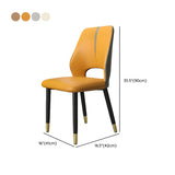 Faux Leather Dining Side Chair with Felt Foot Pads Image - 18