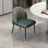 Faux Leather Houndstooth Upholstered Dining Chairs Image - 10