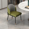 Faux Leather Houndstooth Upholstered Dining Chairs Image - 15