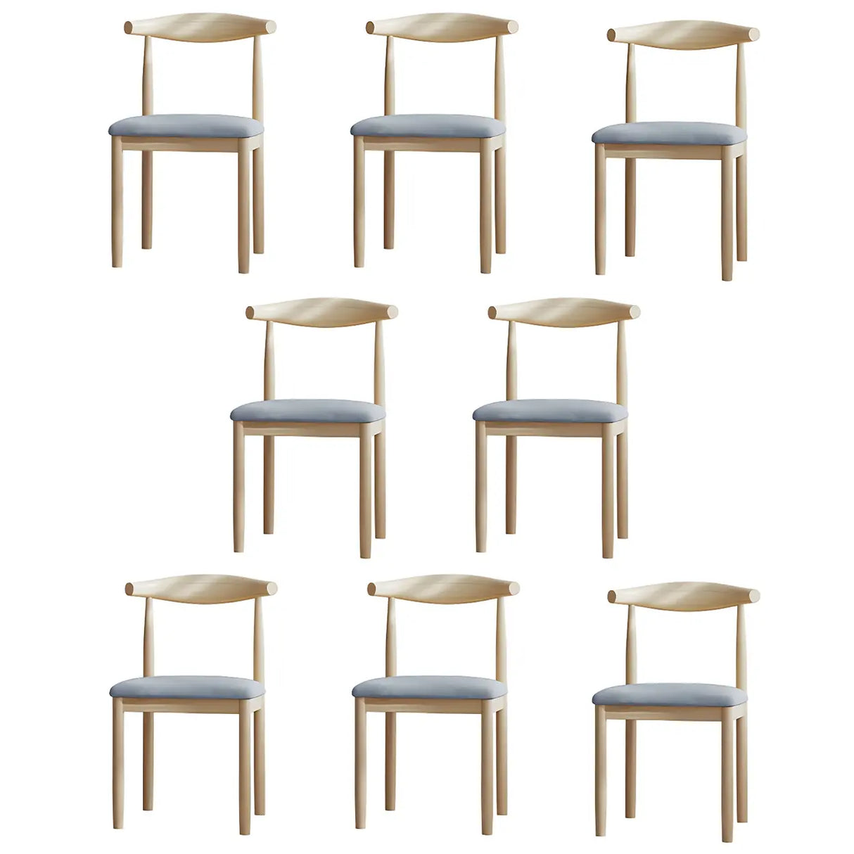 Faux Leather Linen Open Low Back Dining Side Chair Image - 100