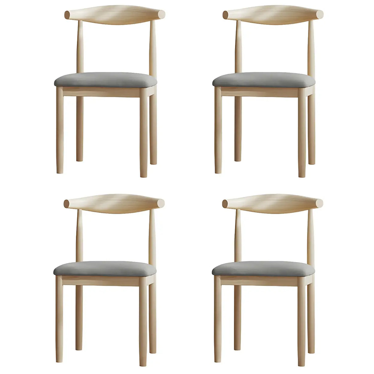 Faux Leather Linen Open Low Back Dining Side Chair Image - 102
