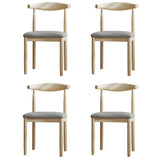 Faux Leather Linen Open Low Back Dining Side Chair Image - 102