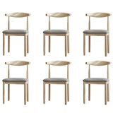 Faux Leather Linen Open Low Back Dining Side Chair Image - 103