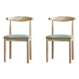 Faux Leather Linen Open Low Back Dining Side Chair Image - 105